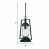 Homeroots 17 x 9 x 9 in. Kero 1-light Matte Black Hanging Light 397976